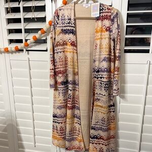 LuLaRoe Multicolor Patterned Cardigan